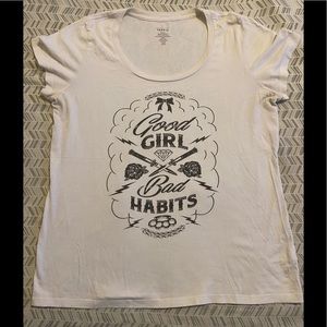 TORRID White - Good Girl, Bad Habits Shirt